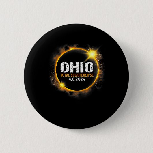 Solar-Eclipse 2024 Gesamtsolaröklipse 8. April 202 Button (Vorderseite)