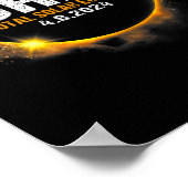 Solar-Eclipse 2024 Gesamtsolaröklipse 8. April 202 Poster (Ecke)
