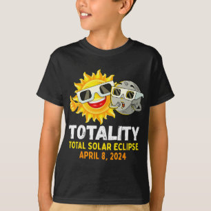 Solar Eclipse 2024 Gles Funny Sun Moon Kids Boys T-Shirt