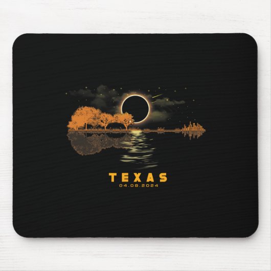 Solar Eclipse 2024 Guitar 04.08.24 Totality Texas Mousepad (Vorne)