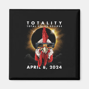 Solar Eclipse 2024 Hühnerrooster Magnet