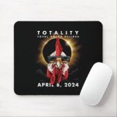 Solar Eclipse 2024 Hühnerrooster Mousepad (Mit Mouse)