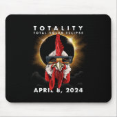 Solar Eclipse 2024 Hühnerrooster Mousepad (Vorne)