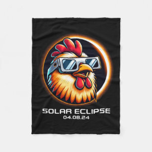 Solar Eclipse 2024 Hühnertotalität Niedlich Matchi Fleecedecke