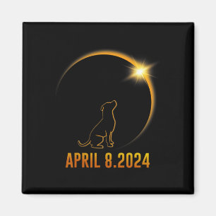 Solar-Eclipse 2024 Hund Totalität 1 Magnet