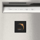 Solar Eclipse 2024 Illinois Totality Spring 4,08,2 Magnet (In Situ (Geschirrspüler))