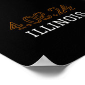 Solar Eclipse 2024 Illinois Totality Spring 4,08,2 Poster (Ecke)