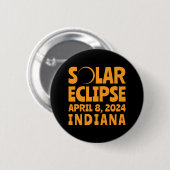 Solar Eclipse 2024 Indiana Button (Vorne & Hinten)