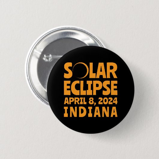 Solar Eclipse 2024 Indiana Button (Vorne & Hinten)