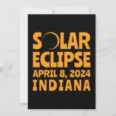 Solar Eclipse 2024 Indiana Einladung (Vorderseite)