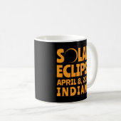 Solar Eclipse 2024 Indiana Kaffeetasse (VorderseiteRechts)