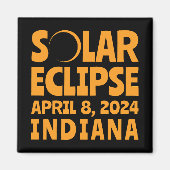 Solar Eclipse 2024 Indiana Magnet (Vorne)