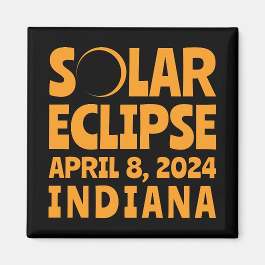 Solar Eclipse 2024 Indiana Magnet (Vorne)
