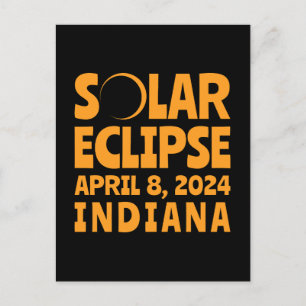 Solar Eclipse 2024 Indiana Postkarte