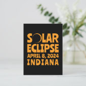 Solar Eclipse 2024 Indiana Postkarte (Stehend Vorderseite)