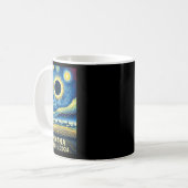 Solar Eclipse 2024 Indiana Starry Night Kaffeetasse (Vorderseite Links)