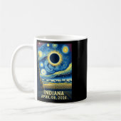 Solar Eclipse 2024 Indiana Starry Night Kaffeetasse (Links)