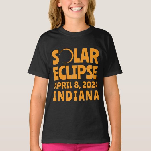 Solar Eclipse 2024 Indiana T-Shirt (Vorderseite)
