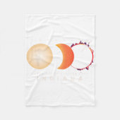 Solar Eclipse 2024 Indiana Total Eclipse America G Fleecedecke (Vorderseite)