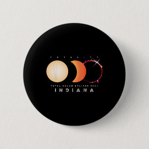 Solar Eclipse 2024 Indiana Total Eclipse Astronomi Button