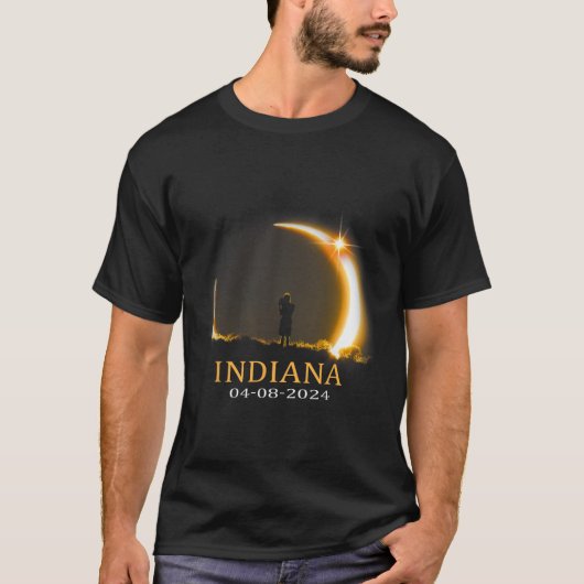 Solar Eclipse 2024 Indiana Total Solar Eclipse T-Shirt (Vorderseite)