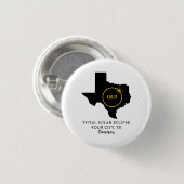 Solar Eclipse 2024 Individuelle Name, Stadt Texas Button (Vorne & Hinten)