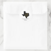 Solar Eclipse 2024 Individuelle Name, Stadt Texas Runder Aufkleber (Tasche)