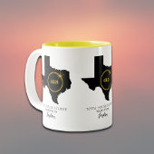 Solar Eclipse 2024 Individuelle Name, Stadt Texas Zweifarbige Tasse