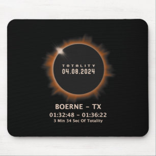 Solar Eclipse 2024 Insgesamt 04.08.24 Texas Tx Mousepad