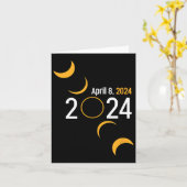 Solar Eclipse 2024 Karte (Gelbe Blume)