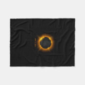 Solar Eclipse 2024 Langschläfer Fleecedecke (Vorderseite (Horizontal))