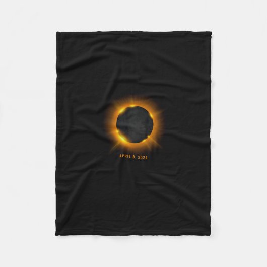 Solar Eclipse 2024 Langschläfer Fleecedecke (Vorderseite)