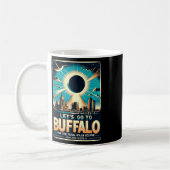 Solar Eclipse 2024 Lass#39;s gehen nach Buffalo Ne Kaffeetasse (Links)