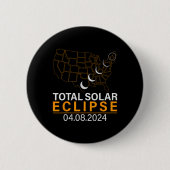 Solar Eclipse 2024 Map Eclipse 8. April 2024 Eclip Button (Vorderseite)