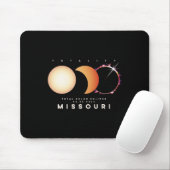 Solar Eclipse 2024 Missouri Gesamter Eclipse Astro Mousepad (Mit Mouse)