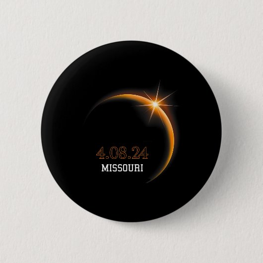 Solar Eclipse 2024 Missouri Totality Spring 4,08,2 Button (Vorderseite)