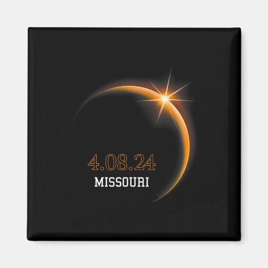 Solar Eclipse 2024 Missouri Totality Spring 4,08,2 Magnet (Vorne)
