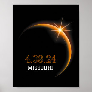 Solar Eclipse 2024 Missouri Totality Spring 4,08,2 Poster