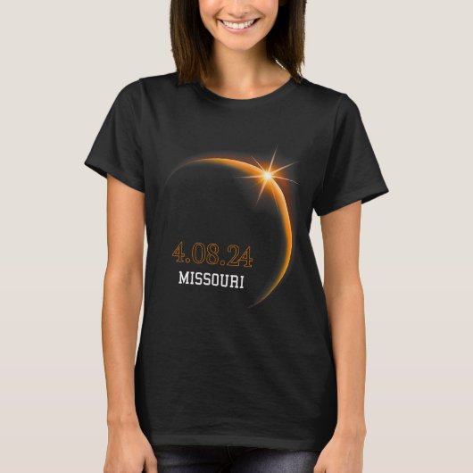 Solar Eclipse 2024 Missouri Totality Spring 4,08,2 T-Shirt (Vorderseite)