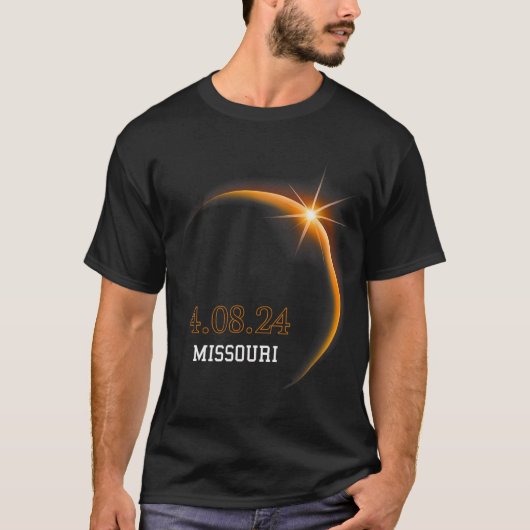 Solar Eclipse 2024 Missouri Totality Spring 4,08,2 T-Shirt (Vorderseite)
