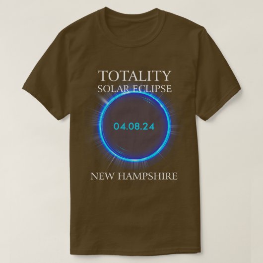 Solar Eclipse 2024 New Hampshire Astronomie Lo T-Shirt (Design vorne)