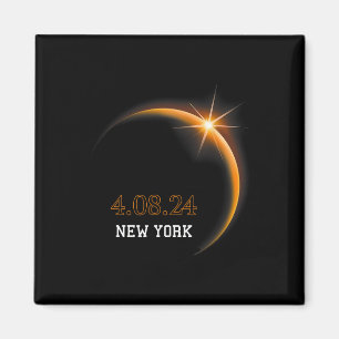 Solar Eclipse 2024 New York Totality Spring 4,08,2 Magnet