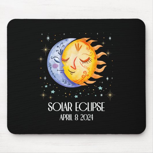 Solar Eclipse 2024 Niedlich Solar Eclipse Kids Boy Mousepad (Vorne)