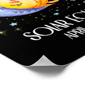 Solar Eclipse 2024 Niedlich Solar Eclipse Kids Boy Poster (Ecke)