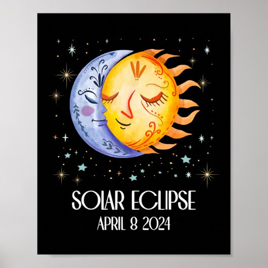 Solar Eclipse 2024 Niedlich Solar Eclipse Kids Boy Poster (Vorne)