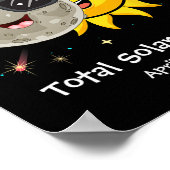 Solar Eclipse 2024 Niedlich Solar Eclipse Kids Boy Poster (Ecke)