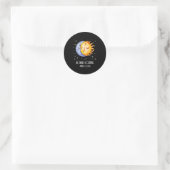 Solar Eclipse 2024 Niedlich Solar Eclipse Kids Boy Runder Aufkleber (Tasche)