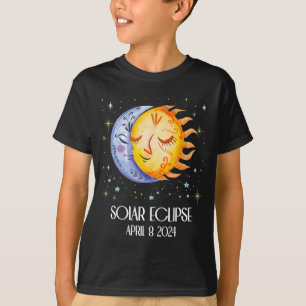 Solar Eclipse 2024 Niedlich Solar Eclipse Kids Boy T-Shirt