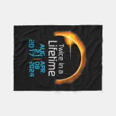 Solar Eclipse 2024 Niedlich Solar Eclipse Kinder K Fleecedecke (Vorderseite (Horizontal))
