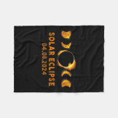 Solar Eclipse 2024 Niedlich Solar Eclipse Kinder K Fleecedecke (Vorderseite (Horizontal))